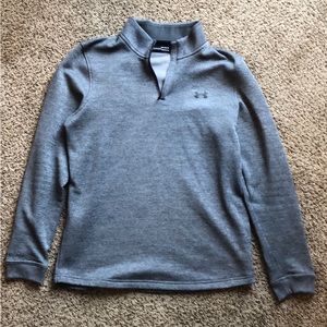 Mens Med Under Armour ColdGear 1/4 Zip Grey SweaterFleece